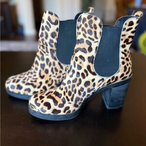 Crown Vintage Leopard Heeled Boots